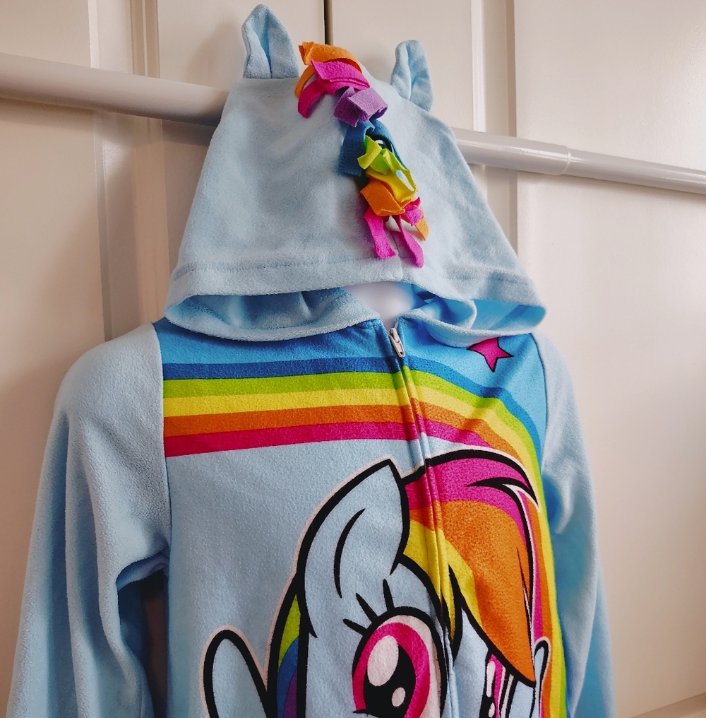 My Little Pony Fleece Onesie Hooded Pajamas - Picture 4 of 6